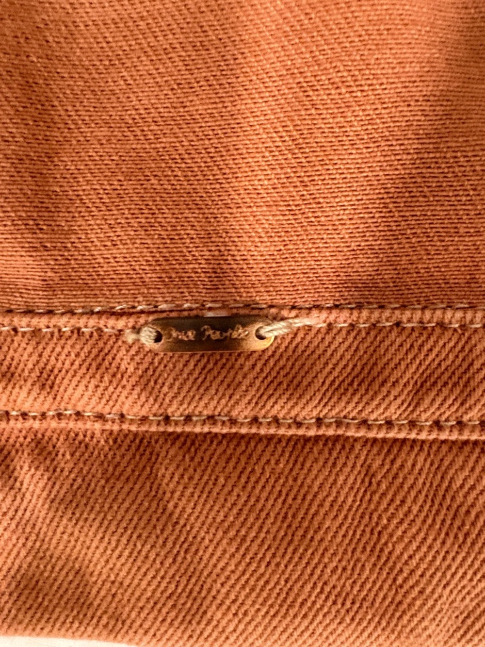 Free People Eisenhower Terracotta Denim Jacket - Picture 5 of 10